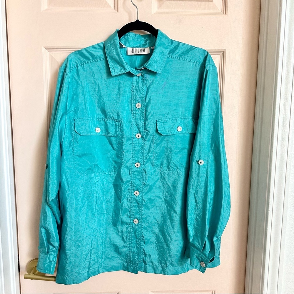 $5 SALE Blue Josephine button up